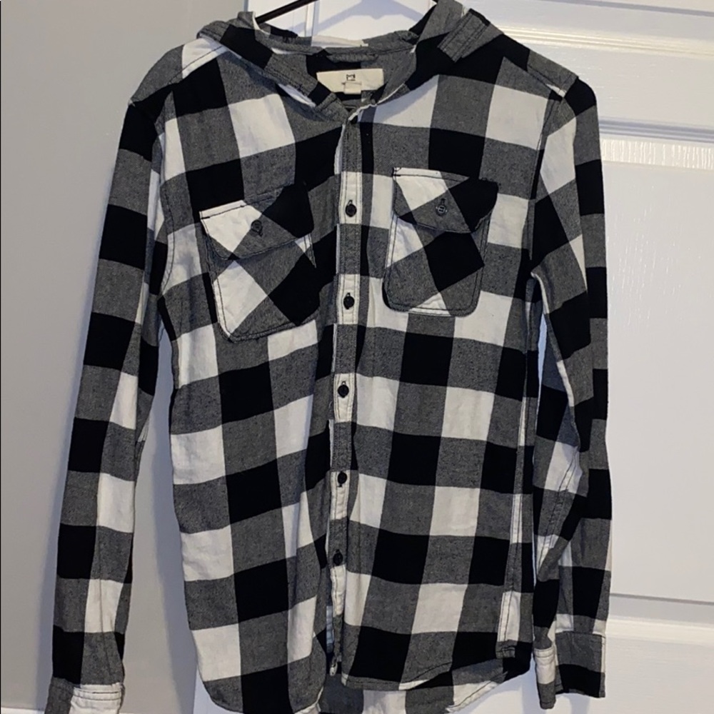Flannel with hoodie